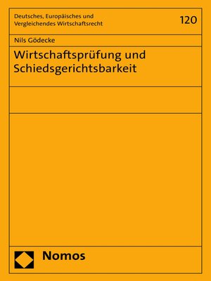 cover image of Wirtschaftsprüfung und Schiedsgerichtsbarkeit